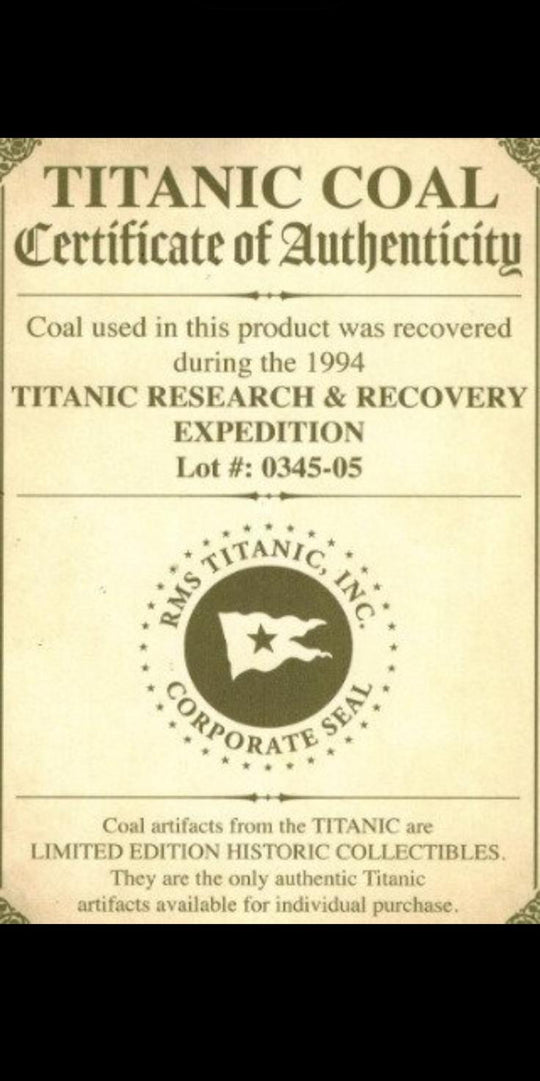 Authentische Titanic-Kohle – Ein Stück Geschichte, das man anfassen kann.