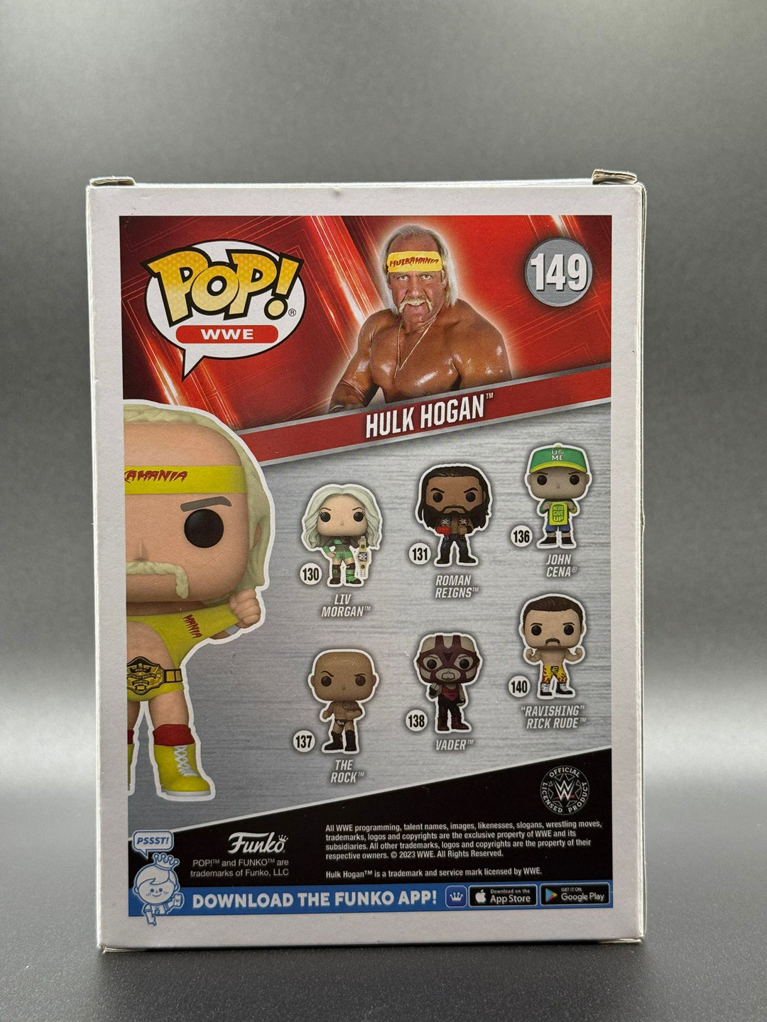 Funko Pop WWE Hulk Hogan #149 – handsigniert – Hall of Fame