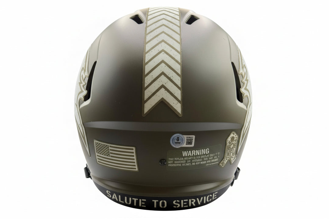Baker Mayfield – signierter NFL Full-Size Helm – Salute to Service