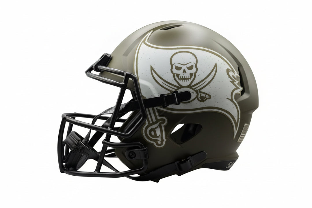 Baker Mayfield – signierter NFL Full-Size Helm – Salute to Service